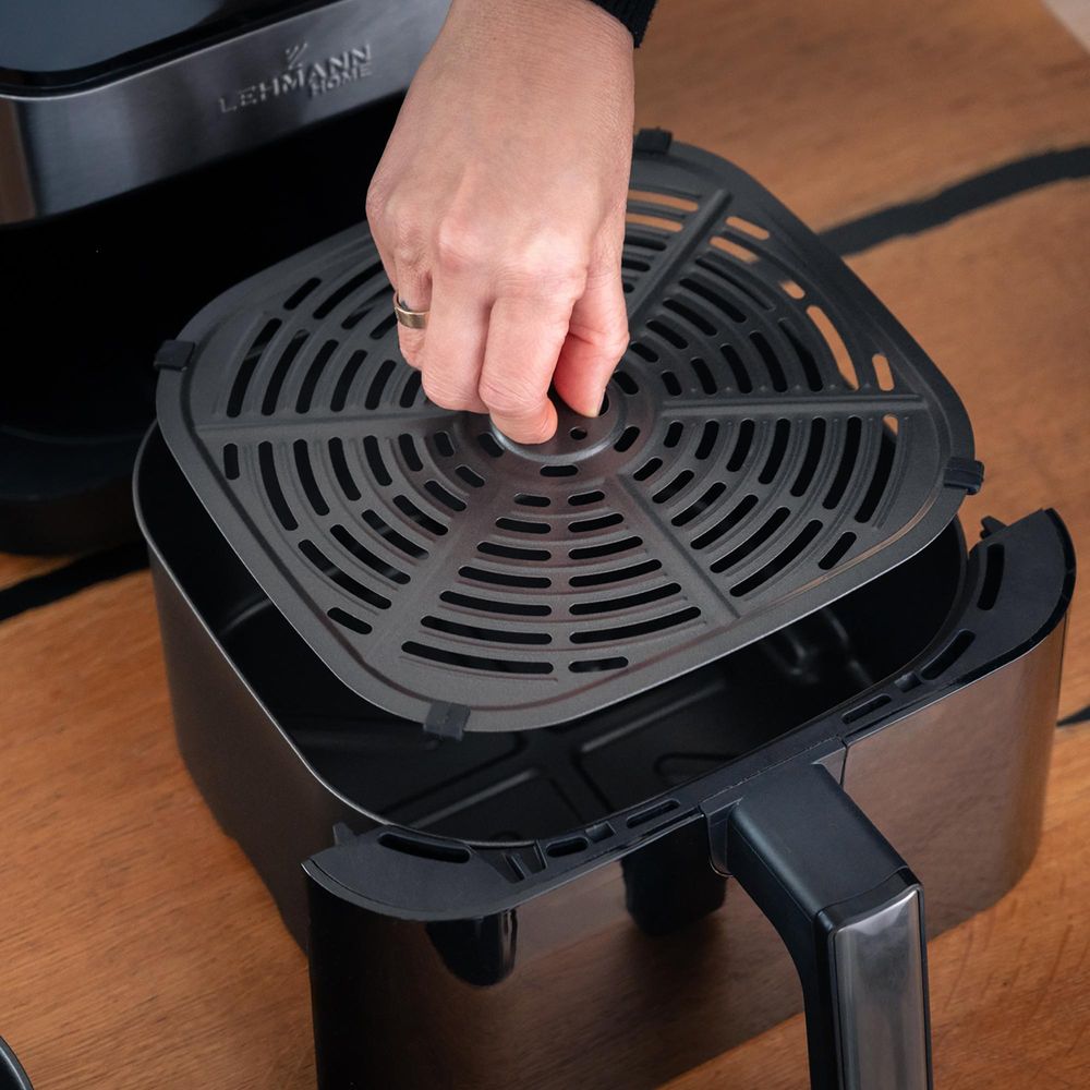 Frytkownica beztłuszczowa LEHMANN SANTE AIR FRYER duża,12 programów, 6l, 1500W, nieprzywierająca, LED z okienkiem