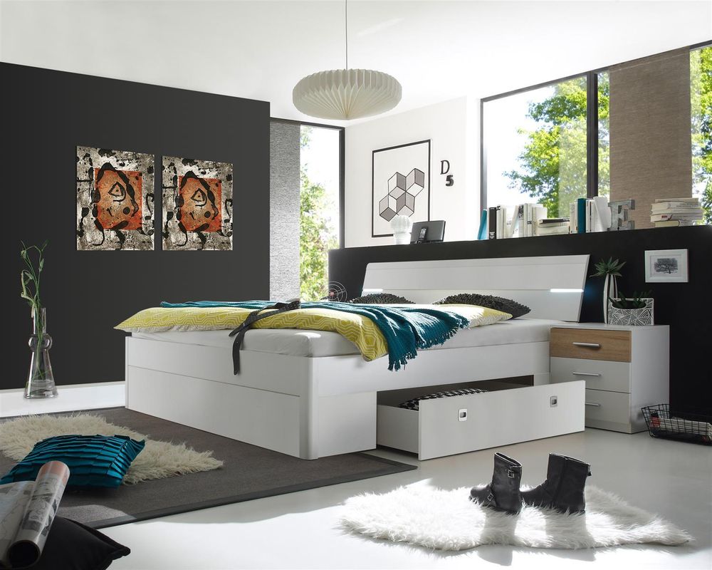 Isobel Bettanlage – modernes Doppelbett mit Stauraum und LED-Beleuchtung