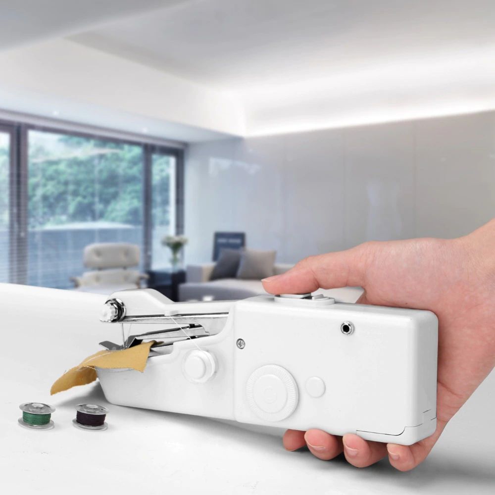 Nähmaschine Mini Elektrische Tragbare Handnähmaschine Einfach Bedienen Mini-Nähmaschine Handheld Nähen Reise-Nähset Nähset Hand Sewing Machine Retoo