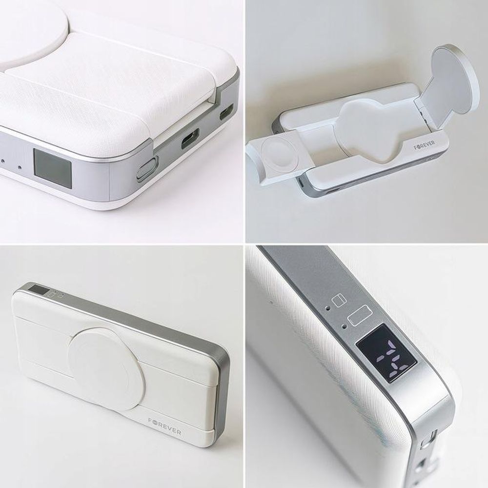 Forever kabellose Powerbank MATB-300 10000 mAh 3in1 weiß