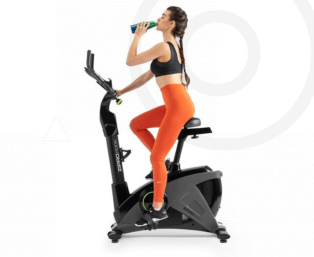 Rower ergometryczny Zipro Rook – elektryczny rower treningowy z aplikacją (Kinomap/iConsole) Bluetooth Trening WATT, obciążenie 150 kg Pomiar tętna USB Uchwyt na tablet