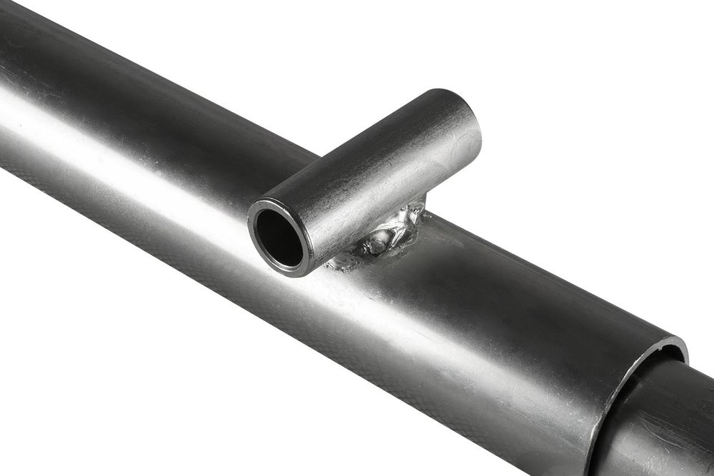 UNITRAILER Kurbelheber kippbar 1000 kg, Hub 500-865 mm, Rohr 42 mm, Kurbel oben, verzinkt, für Kippanhänger und Autotransporter
