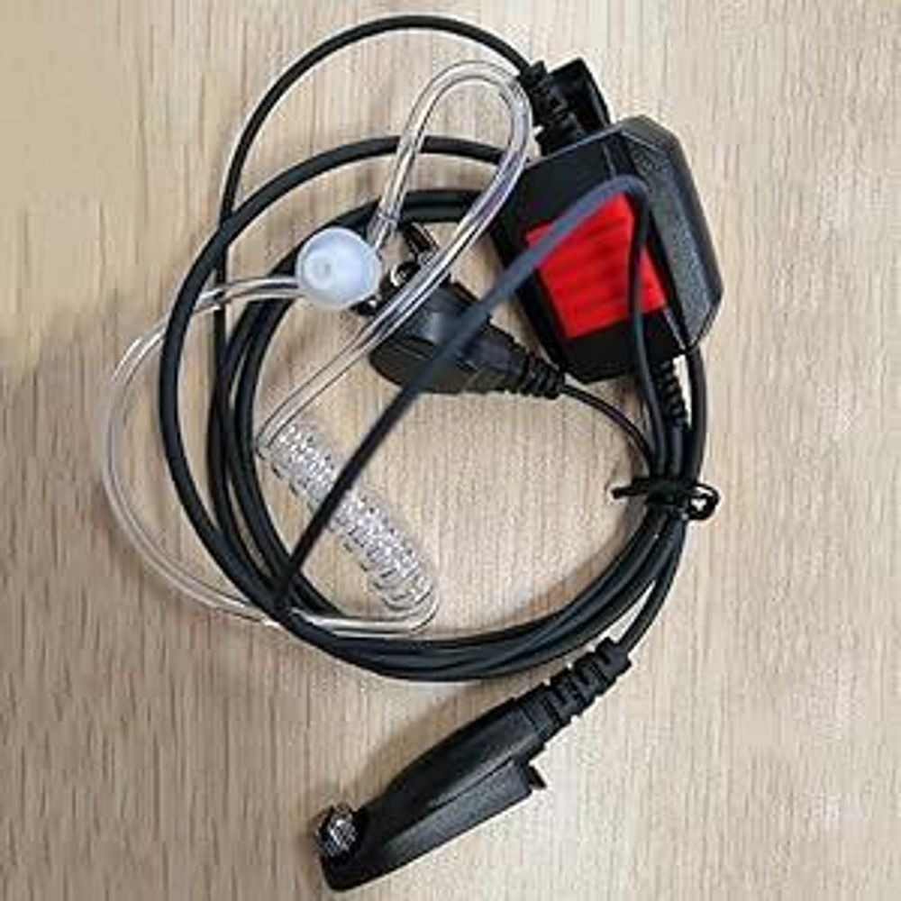 Retevis EA110M Funkgerät Headset IP66 Wasserdichtes Ohrhörer Verdeckter Luftschlauch Kopfhörer Kompatibel mit Ailunce HD1 DMR Radio RT648 RT82 RT87 RT29 RT647 RT83 Walkie Talkies (1 STK.)