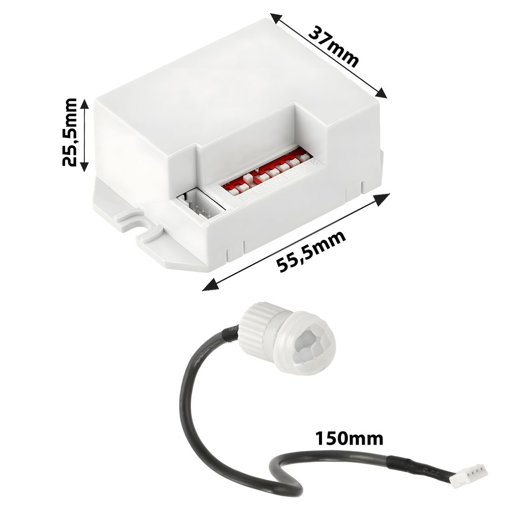 PIR-Bewegungssensor Infrarot-Bewegungsmelder - 360° Unterputz Außen Sensor, Infrarot Melder, LED Kompatibel, Energieeffizient & präzise Retoo