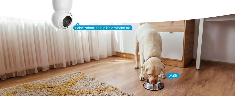 Überwachungskamera 4 Stück, Schwenkbar 360°, WLAN 2.4/5GHz, KI Personenerkennung, Auto-Tracking, Indoor für Baby, Kinder, Haustiere, 15M Nachtsicht