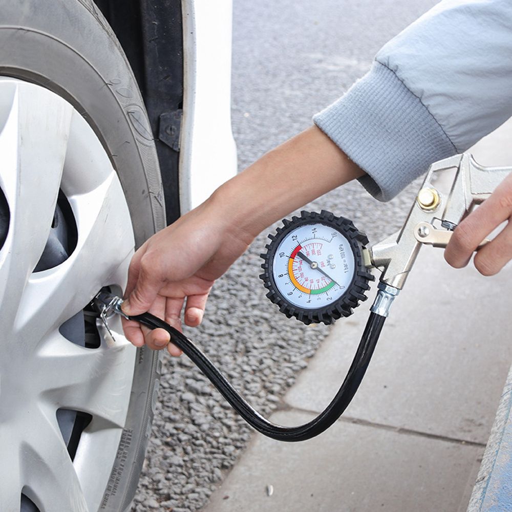 Reifenfüller mit Manometer Druckluft Reifendruckprüfer Reifendruckmesser Luftdruckprüfer Hohe Präzision Alle Kompressoren Zubehör Auto Motorrad LKW Retoo