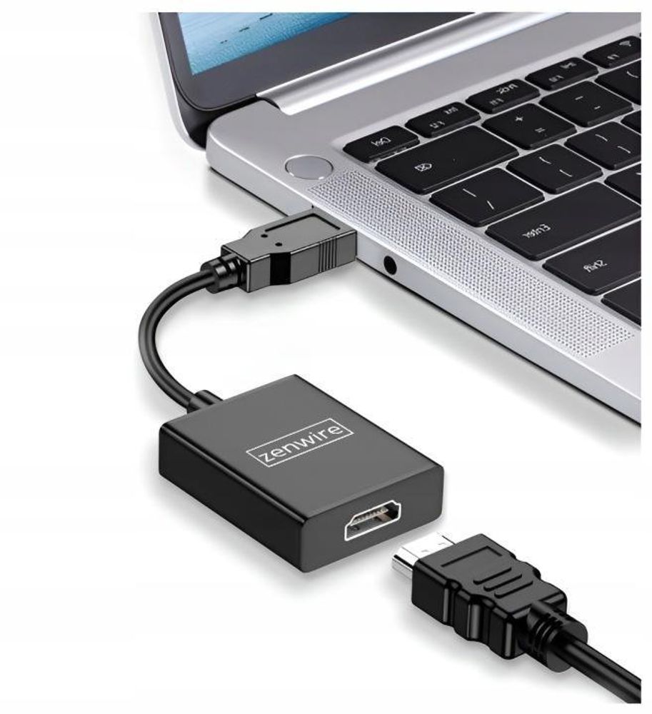 Prevodník - Adaptér USB 3.0 na HDMI Full HD - Hliníkové puzdro - Plug & Play - Kábel 20 cm