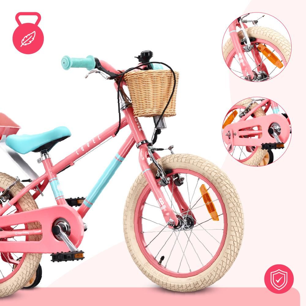 Detailansicht von Korb, Bremsen und Kettenschutz am Fahrrad
