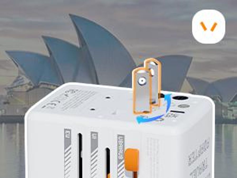 TESSAN Reiseadapter Weltweit Universal Reisestecker mit 1 USB C und 2 USB A Internationaler Steckdosenadapter