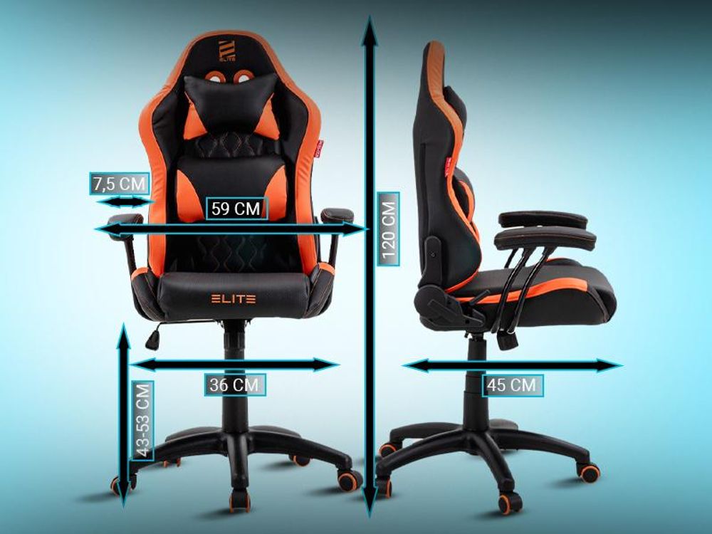 Elite Kinder Gaming Stuhl PULSE | Ergonomischer Bürostuhl - Bis 120 Kg - PC Gamingstuhl - Schreibtischstuhl - Gamer Racing Stuhl - Kunstleder - RGB