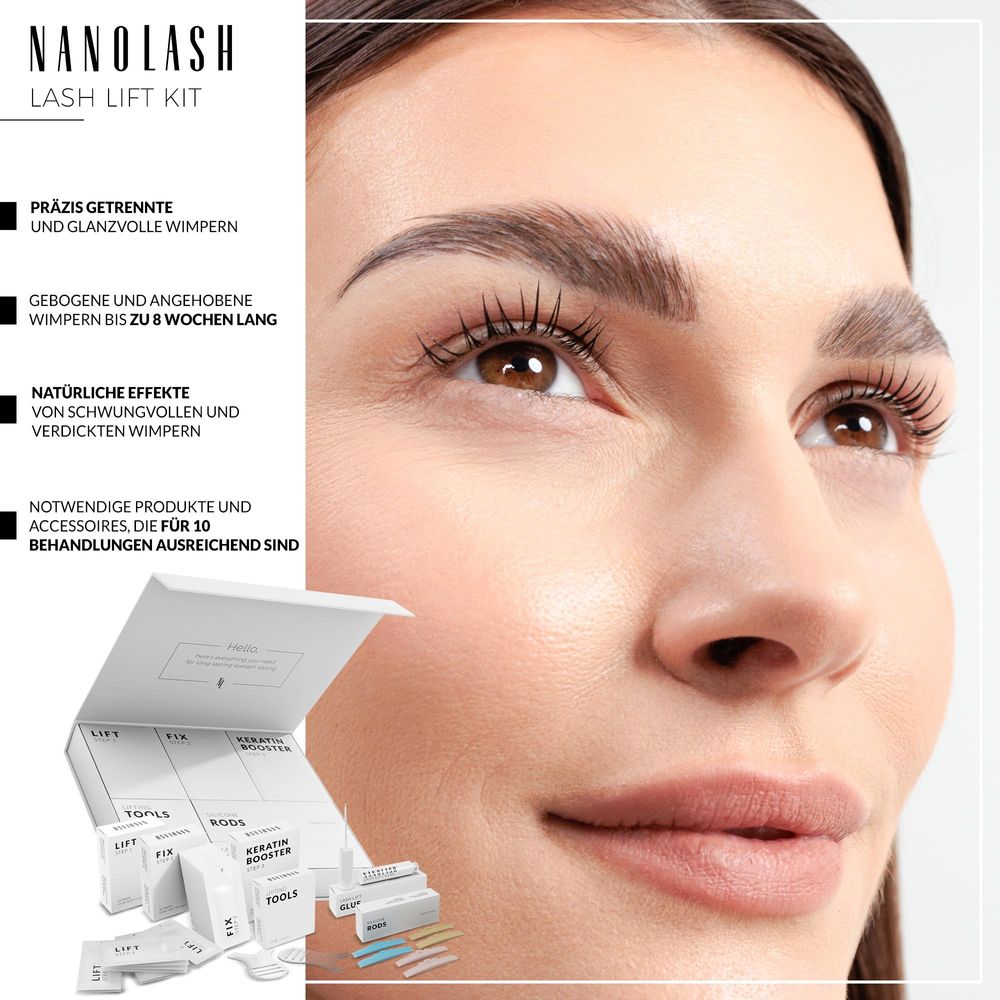 Nanolash Lash Lift Kit Set für das Lifting und die Laminierung der Wimpern