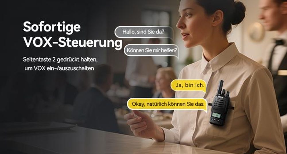Retevis H777D Funkgeräte mit 6-Wege-Ladegerät, LCD-Bildschirm, Typ-C-Ladeanschluss, 1200 mAh, VOX, Tragbares Walkie Talkie für Geschäfte, Sicherheit
