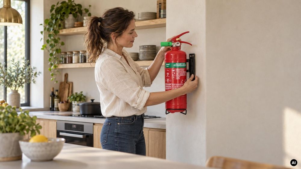 Alecto BS-6 Schaumfeuerlöscher 6 kg EN3 21A 183B inkl. Wandhalterung