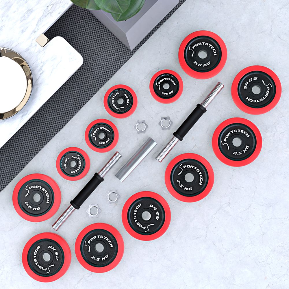 Sportstech Hantel AH300 2in1 Set | Abnehmbare Silikonüberzüge