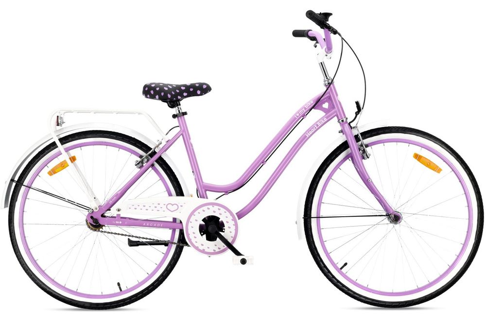Vista lateral de la bicicleta infantil SUN BABY Heart Bike de 26 pulgadas.