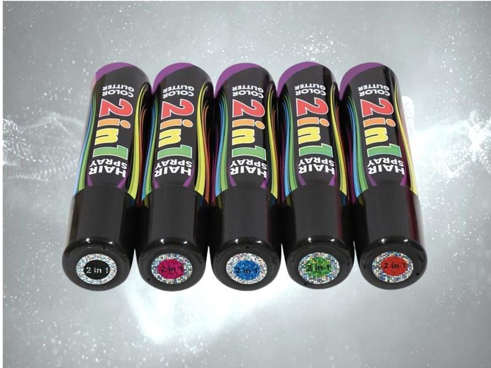 Haarspray 2in1 Color und Glitter in verschiedenen Farben buntes Haarspray mit Glitzer Haarschmuck farbig (Pink)
