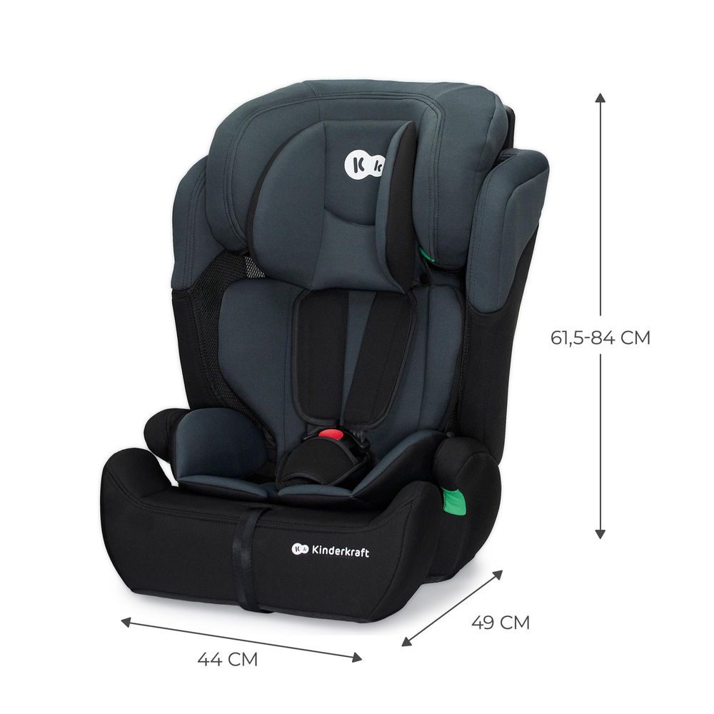Kinderkraft COMFORT UP i-Size - Autokindersitz - Autositz - 76-150 cm - R129 Norm - 5-Punkt-Gurt - EASY GROW System - Belüfteter Sitz - Schwarz