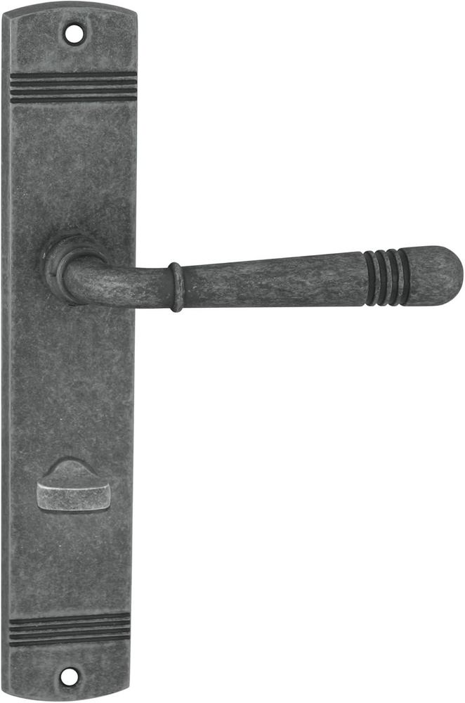 DOMINO Türgriff 78 Drückergarnitur WC – Bad 78 Set | Tür-klinke für Zimmertür, Bürotür, Kellertür & Innentür |  aus Znal  | Antike Nickel | LOFT M95 |