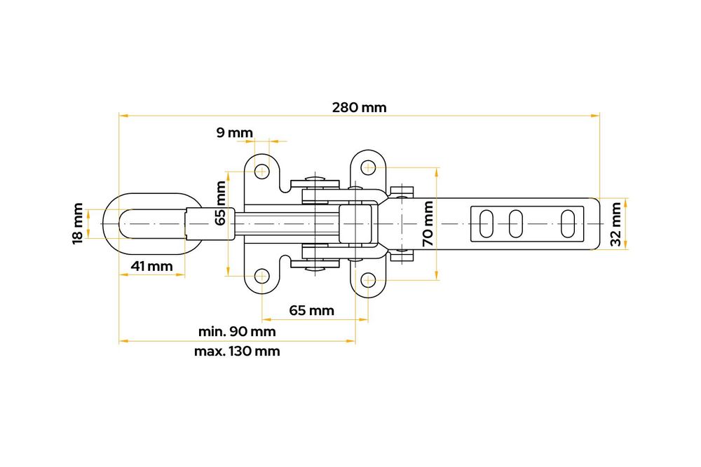 WINTERHOFF Exzenterverschluss EXZV 10-1 Bordwandverschluss 280 mm bis 1000 kg
