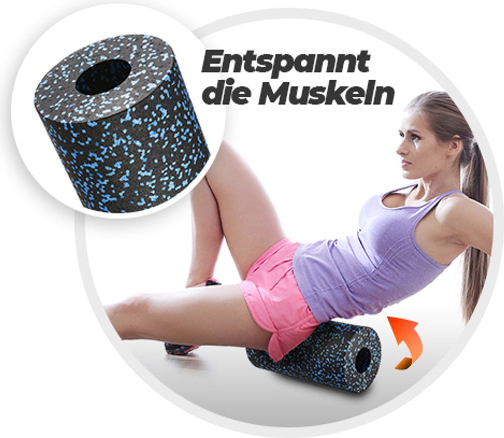 Faszienrolle Schaumstoffrolle Fitnessrolle Massageroller Rückenmassage Massage Yoga