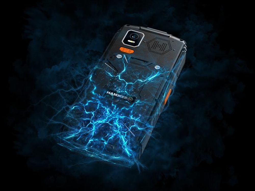 HAMMER HORIZON LTE 4G MOBILTELEFON MIT TASTATUR – ROBUST, RÜSTUNGSSICHER UND WIDERSTANDSFÄHIG Outdoor-Handy Dual SIM IP68 18h Laufzeit, Schwarz