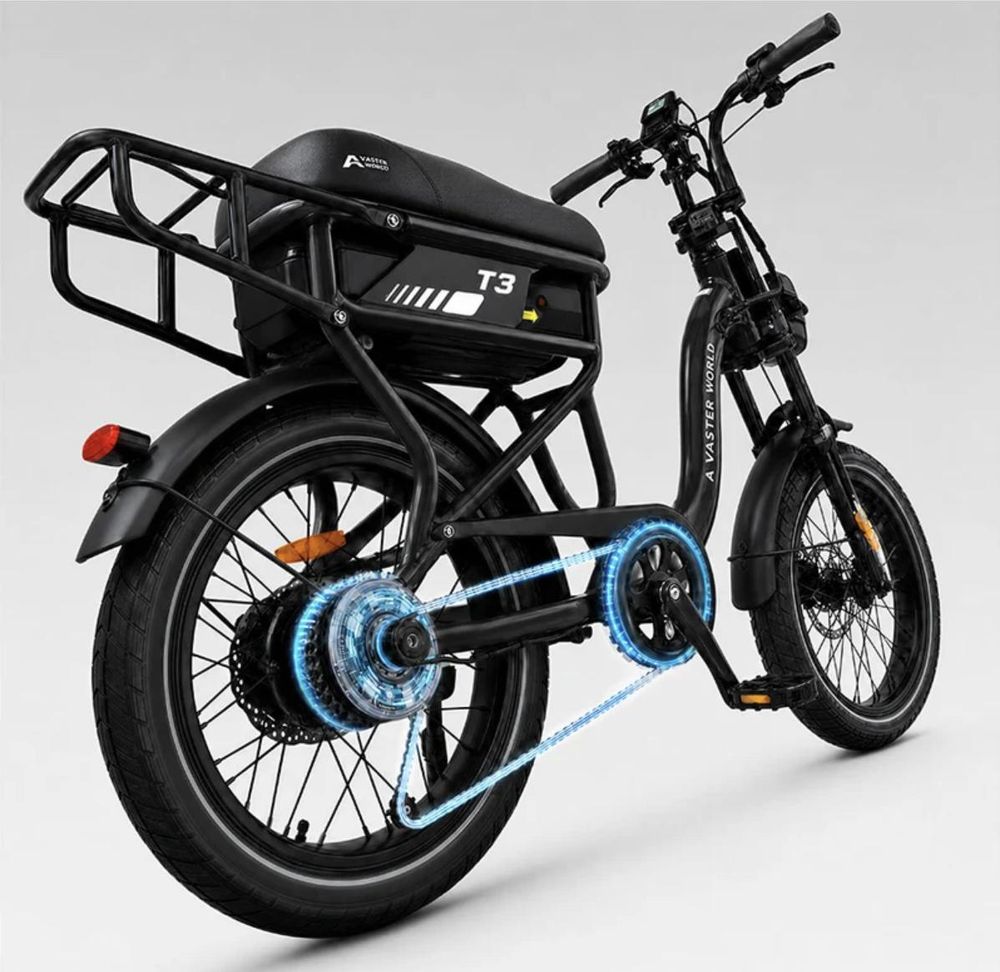T3 E-Bike Fatbike Cityrad 20×4,0" 62 Nm Elektrofahrrad, 873 Wh, 150kg, bis zum 80km, Shimano 7-Gang, Scheibenbremsen, LCD & LED, NFC, Pedelec 25 km/h