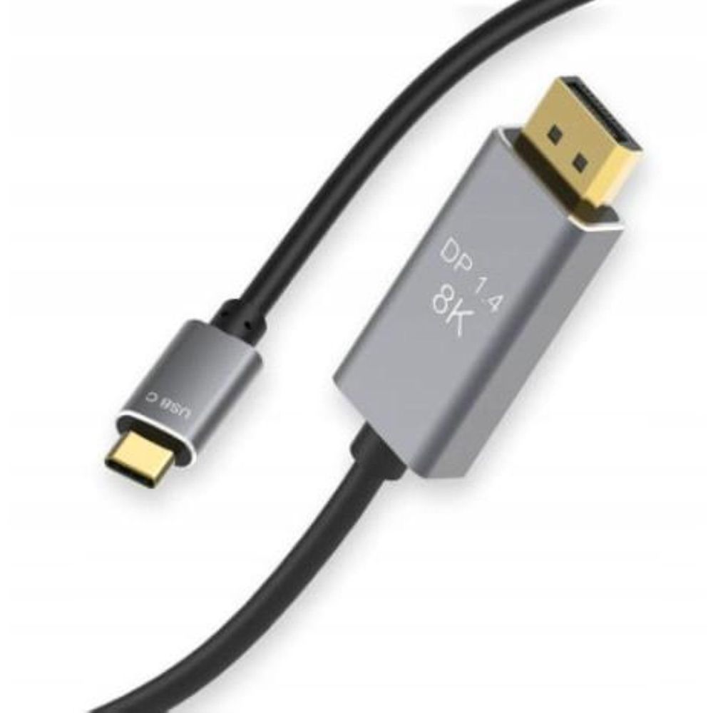 Kabel - USB-C auf DisplayPort - 8K 5K 4K - 240 Hz - Thunderbolt 3.0 4.0 - 2 m - für Apple - fur Andoid