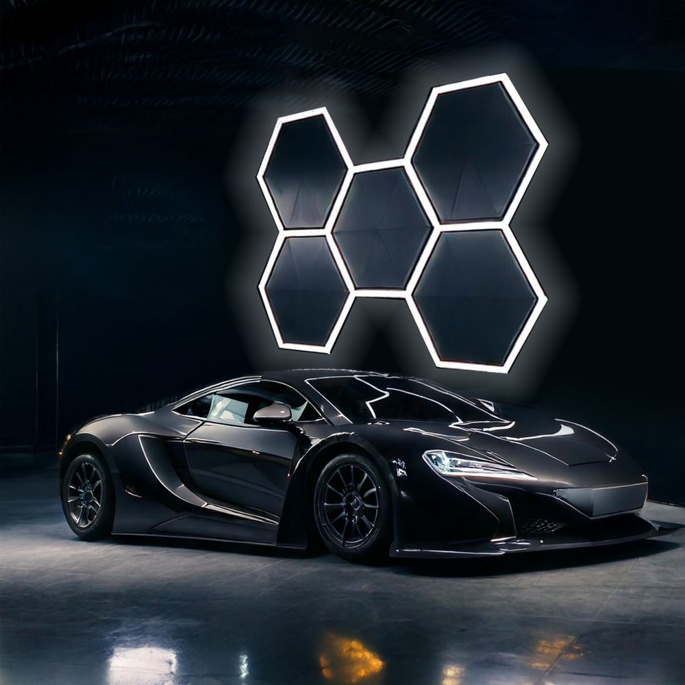 LED Lampe HEXAGON Deckenpanel Beleuchtung Werkstatt Garage Haus 319x217 cm