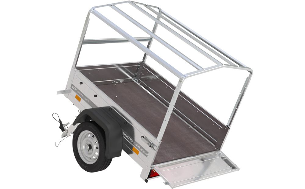 Kipper Anhänger 750 kg Garden Trailer 150 KIPP 150x106 cm [mit Hochplane, Hochspriegel und Stützrad]