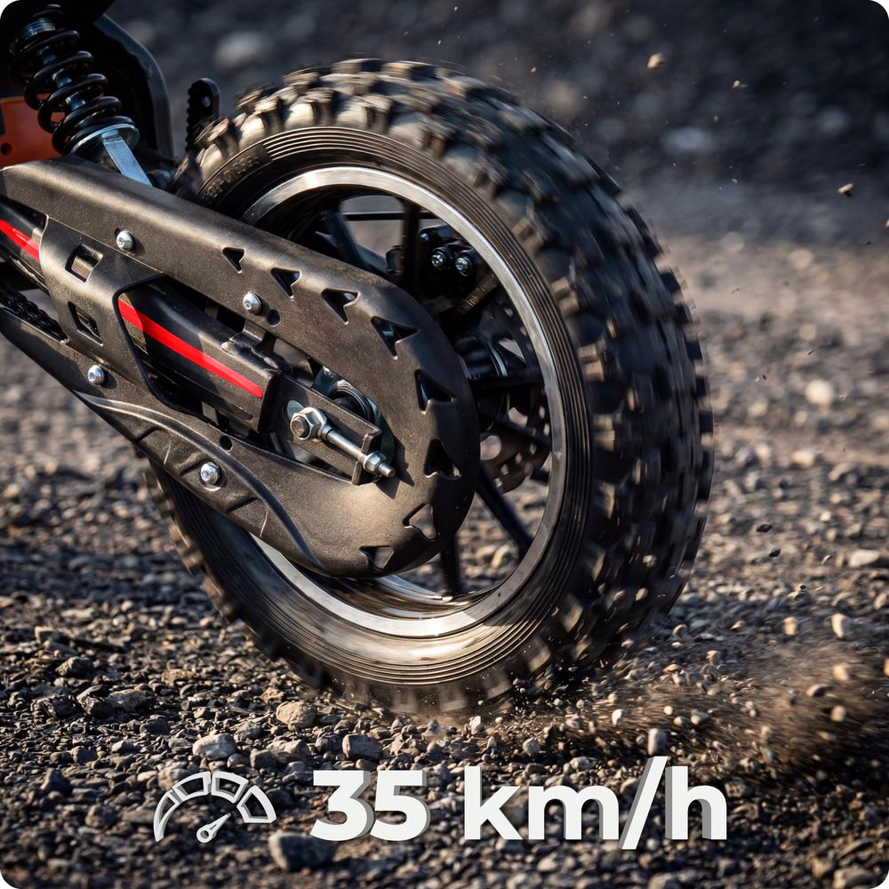 VOLTOURI Mini Cross Benzin CR49-E | Elektrostarter | 49 cm³ | 35 km/h | Rot