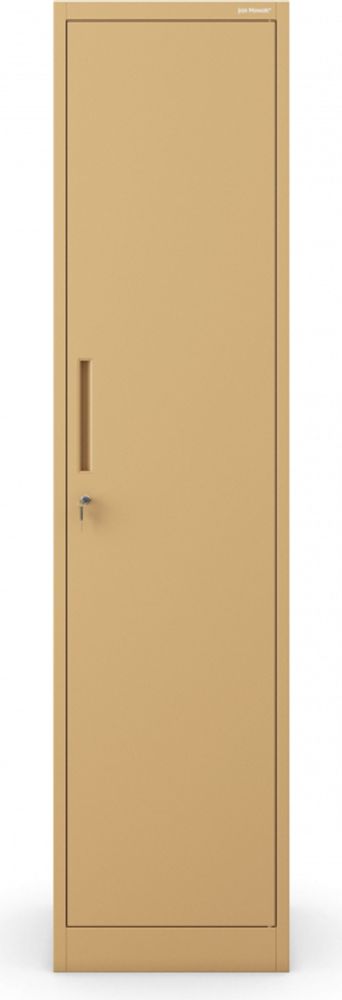 Büroschrank Aktenschrank Metallschrank Lagerschrank 4 Fachböden Flügeltür Pulverbeschichtung Stahlblech 185 cm x 45 cm x 40 cm Farbe: Beige