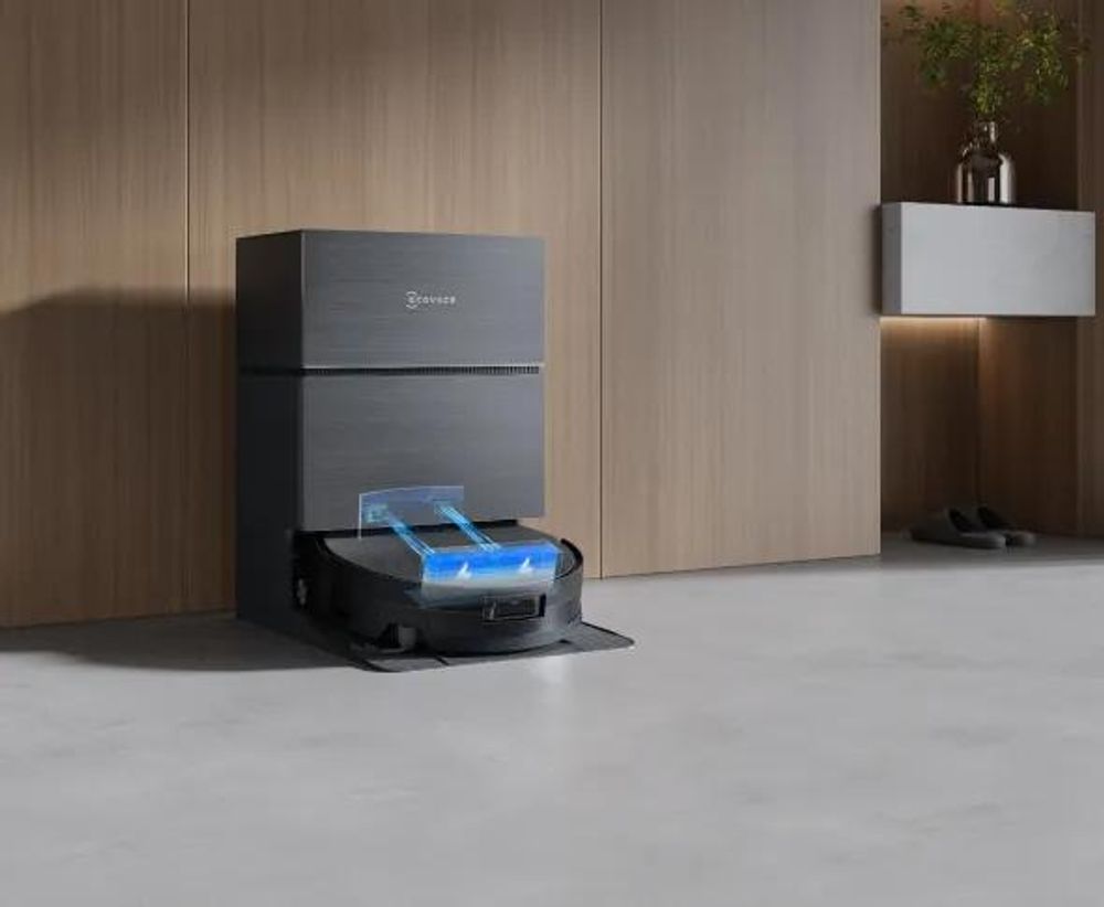 ECOVACS DEEBOT X11 PRO OMNI Saugroboter mit 2pcs Originale Reinigungslösung, 19.500 Pa Staubsauger Roboter, PowerBoost Technologie, Silber