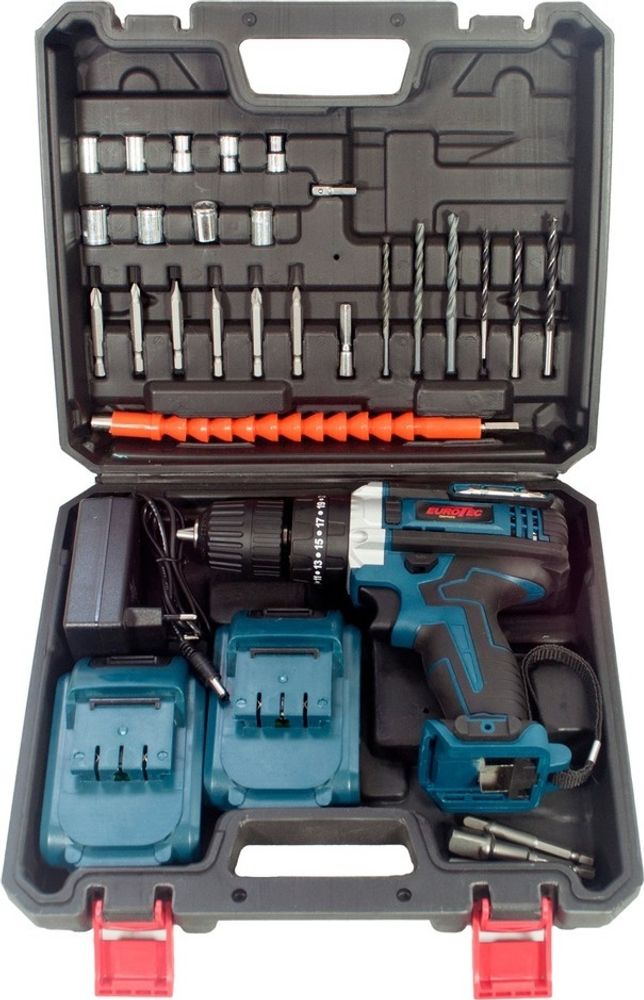 3 in 1 Akku-Schlagbohrschrauber Akkuschrauber Schlagbohrmaschine 21V Bürstenloser Motor Akkuschrauber Set mit Koffer und viel Zubehör 2x Akku