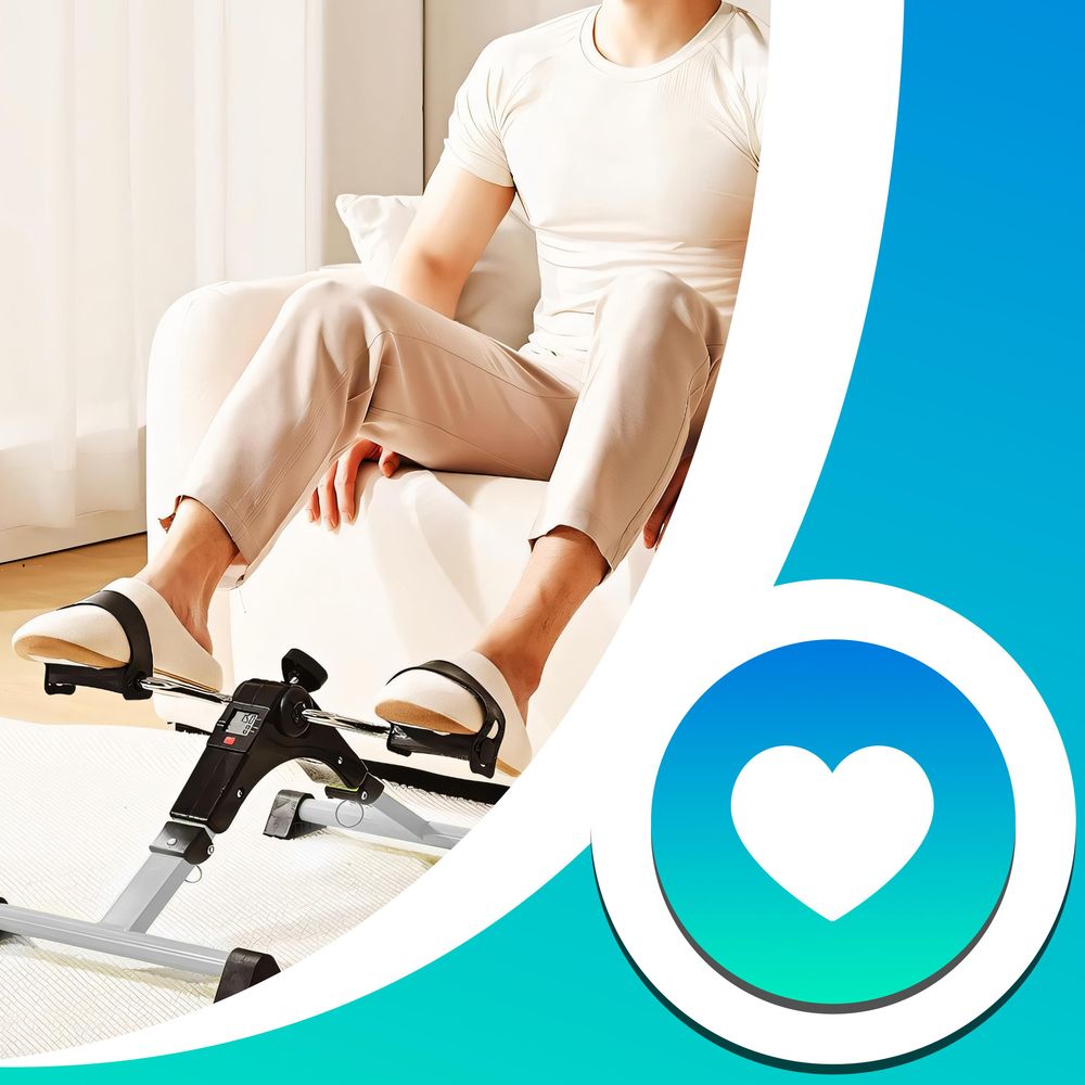 Mini-Heimtrainer, Fitness Fahrrad Pedaltrainer, für Armtrainer und Beintrainer, Muskelaufbau, Ausdauertraining, Bewegungstraining, Trainer LCD Retoo