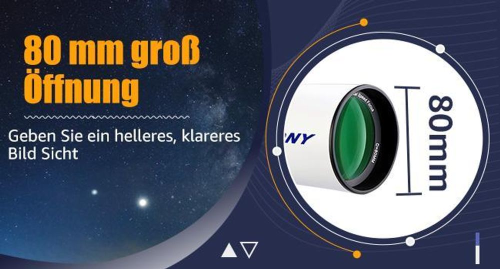 Svbony SV503 Teleskop, mit SV226Filterrad M42-M48, 80F7 Teleskope OTA,Doppelt ED, mit Dual Speed Fokussierer, Professionelles Optische Tubusbaugruppen