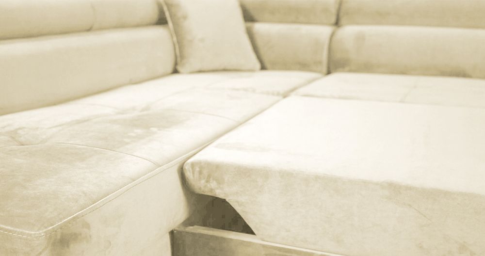 Ecksofa mit Schlaffunktion und Bettkasten PASTI XXL U-Form, Couch, Eckcouch für Ihr Wohnzimmer, Beige