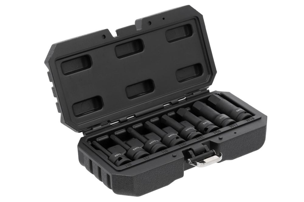 Yato YT-1066, 8 kusov, Šesťhranný (metrický), Chrómmolybdénová oceľ, 25,4 / 2 mm (1 / 2"), Šesťhranný