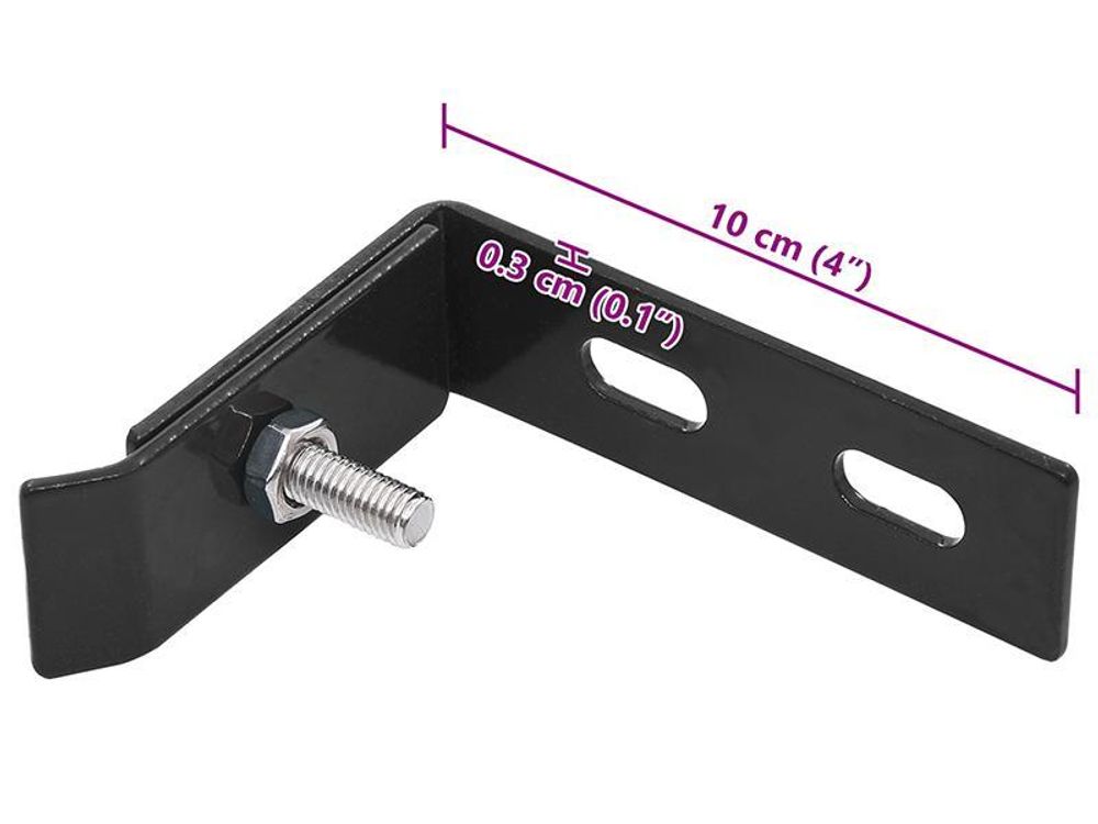 vidaXL Wand-Eckverbinder 10 Sets Anthrazit