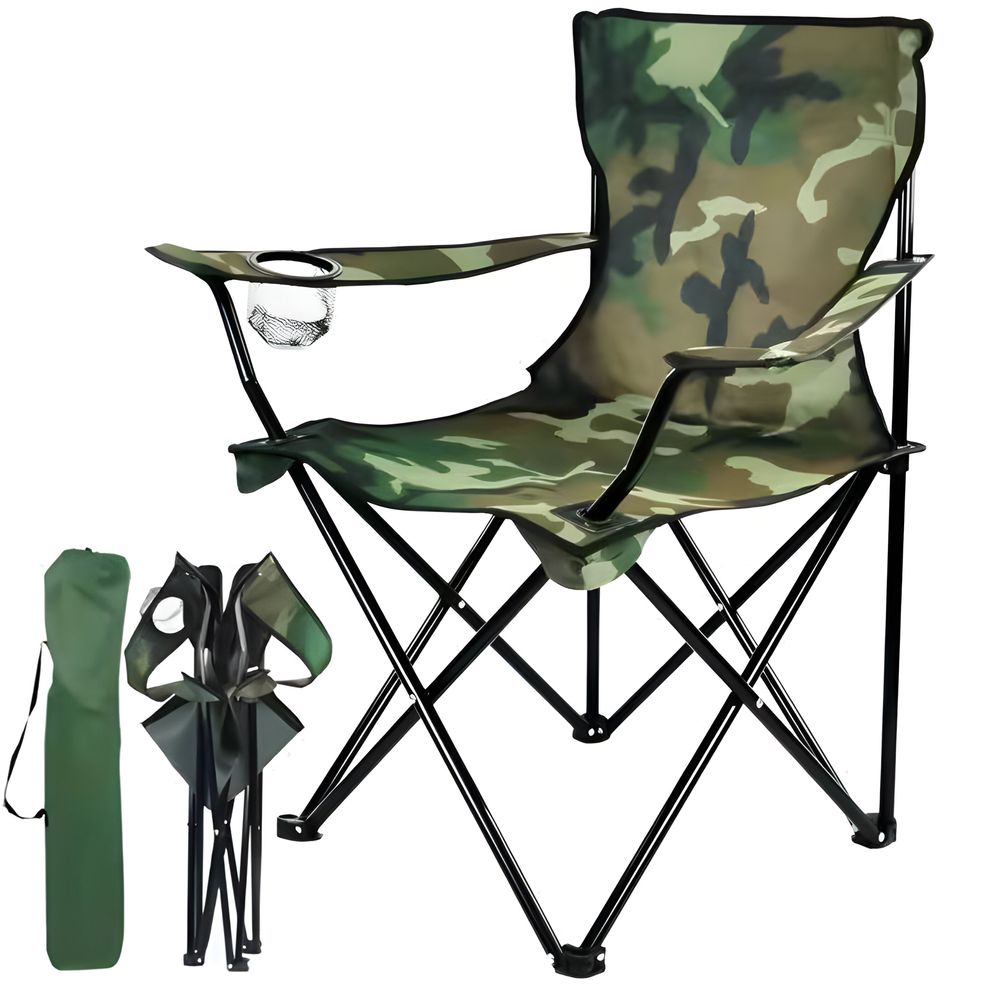 Campingstuhl Grau Angelstuhl Faltstuhl Klappstuhl Regiestuhl Anglerstuhl Gepolstert Armlehnen Tragetasche Strandstuhl Liegestuhl Sonnenstuhl Retoo