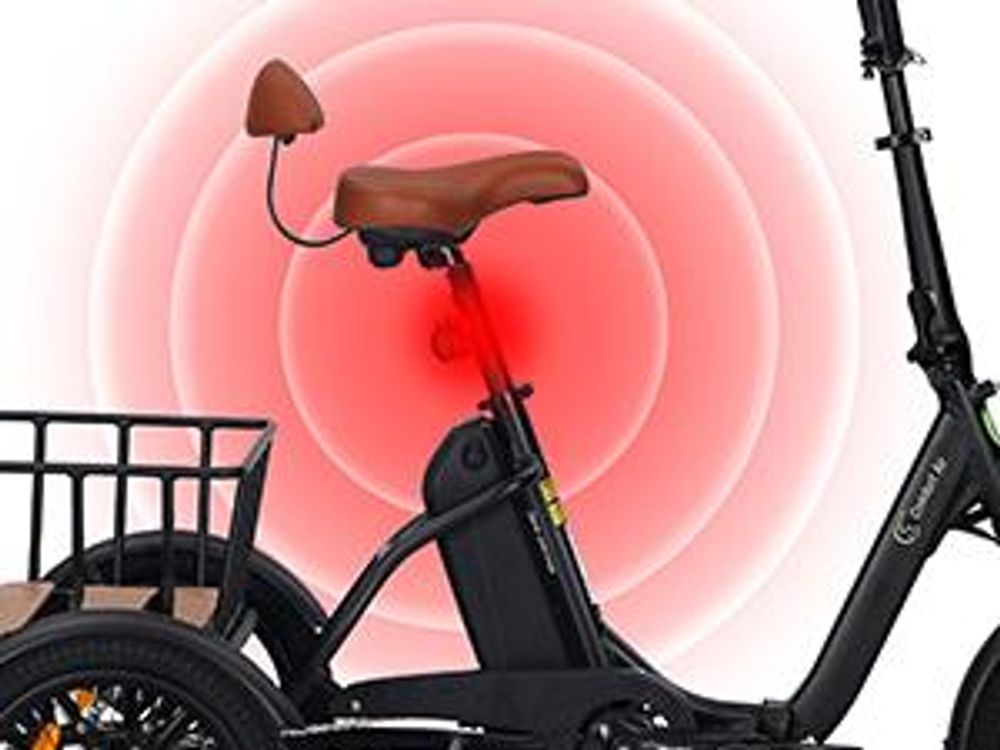 SachsenRAD E-Lastenrad T6S Comfort Air mit tiefem Einstieg, Elektro Dreirad Faltbar, E-Bike Lastenfahrrad klappbar, mit Shimano 7-Gang-Kettenschaltung