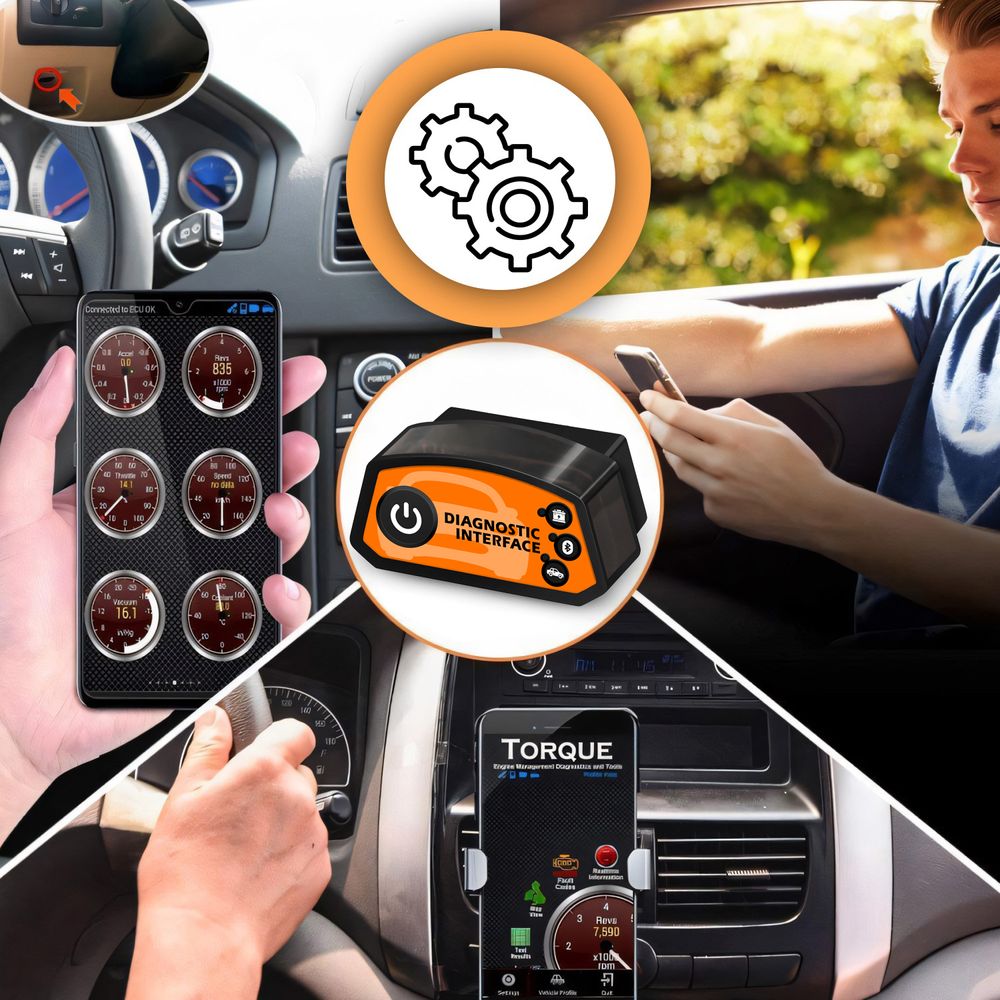 OBD2 Diagnosegerät Bluetooth 4.0 5.0 Diagnose Scanner für KFZ, Motor, ABS, SRS, Getriebe, Fehlercode auslesen & löschen – Retoo