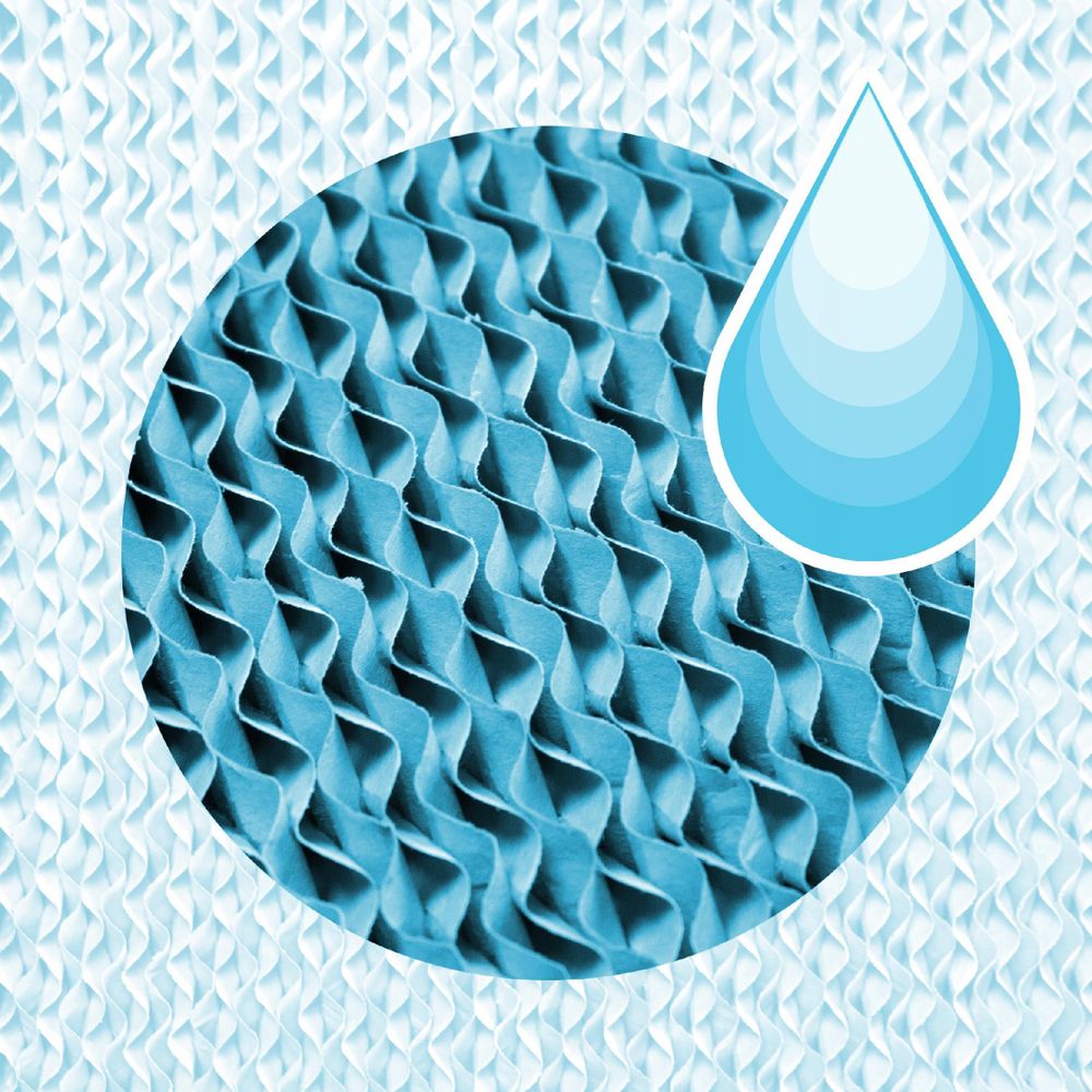Luftreinigung und Befeuchtung mit dem Water-Cluster-Filter.