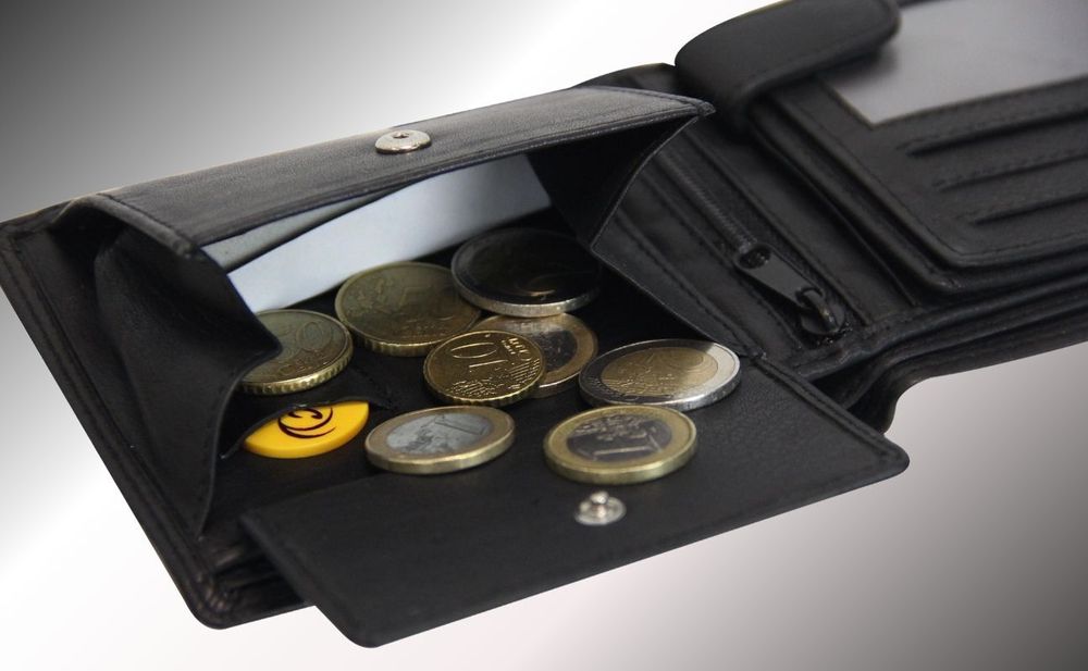 Frentree® Herren Geldbörse aus Nappa Leder mit RFID Schutz, 12 Kartenfächer, Querformat Portemonnaie, Schwarz, LB-02