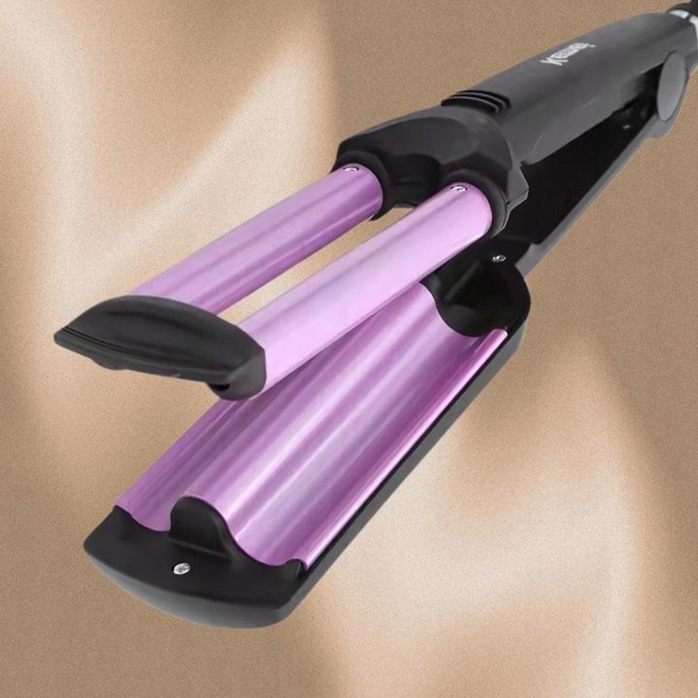 Kemei Haarlockenstab Welleneisen Keramik Krepp-Eisen 55W Tpc 200