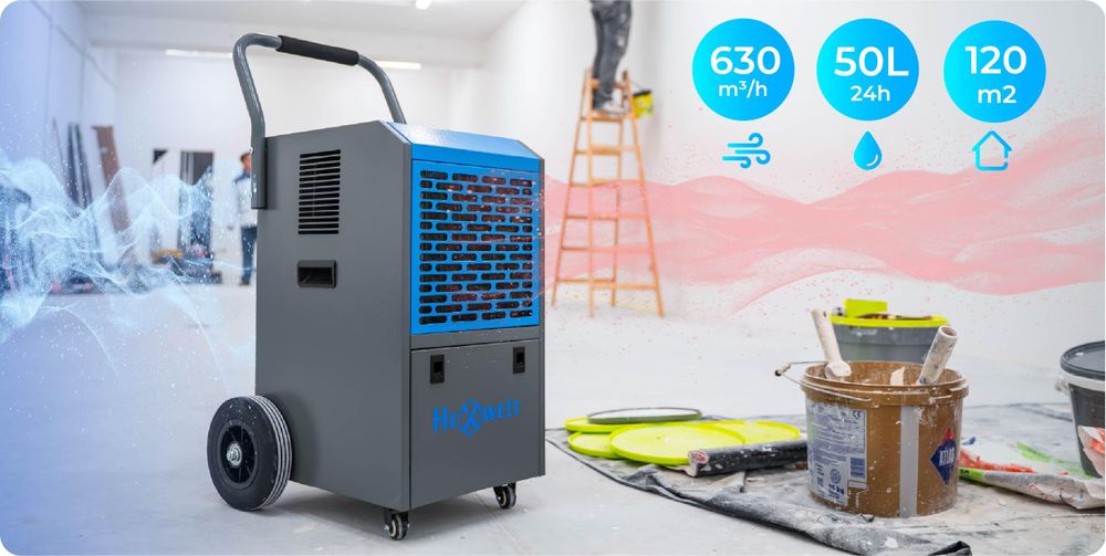 Hexwelt Luftentfeuchter 51 L 650 W für große Räume