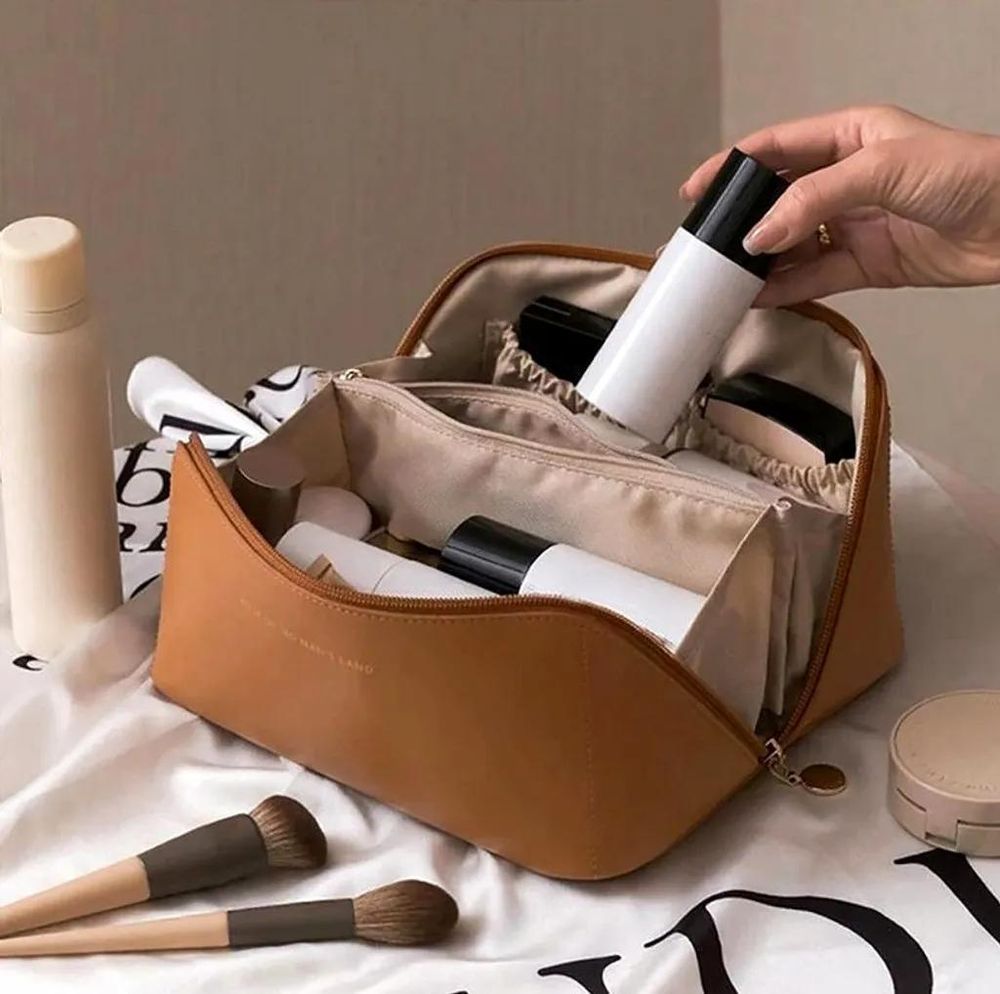 Elegante Kosmetiktasche - Perfekter Organizer für Ihre Schönheitspflege - Jetzt mit Ökoleder und intelligentem Design!