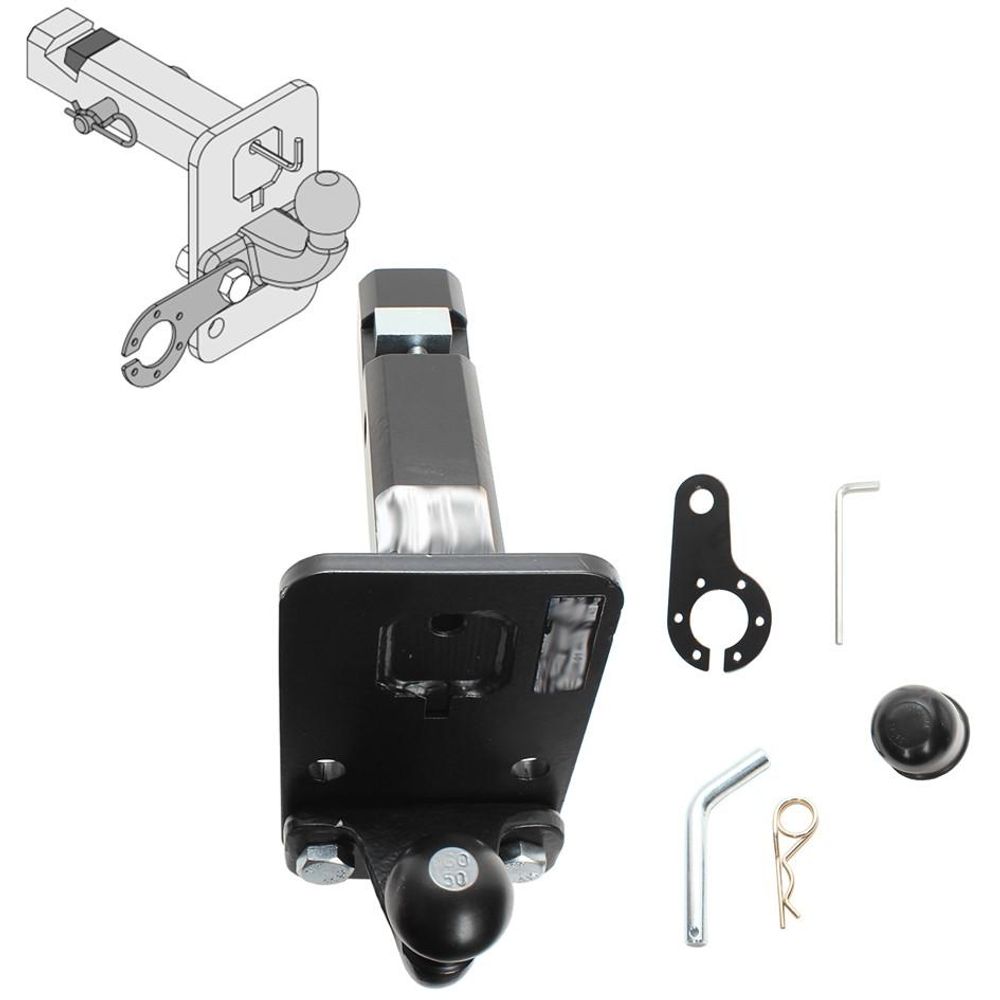 Anhängerkupplung 2" 51x51mm US Fahrzeuge Höhenverstellbar Anhängebock Adapter