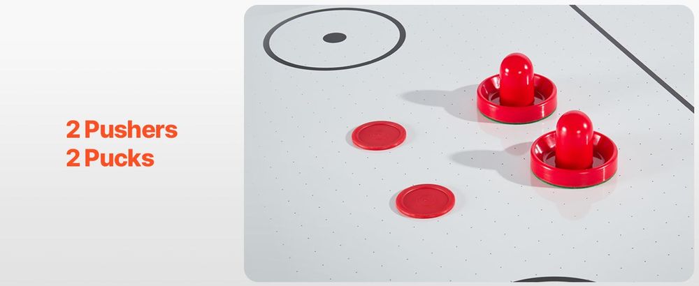 VEVOR 84" Air Hockey Tisch, Indoor Arcade Tisch Spielset mit 2 Schlägern, 2 Pucks, elektronischem Punktesystem, X-förmigen Beinen & Hochleistungsgebläse, luftbetriebenem Hockeyspieltisch für Familien-Spielzimmer Büro, 214 cm