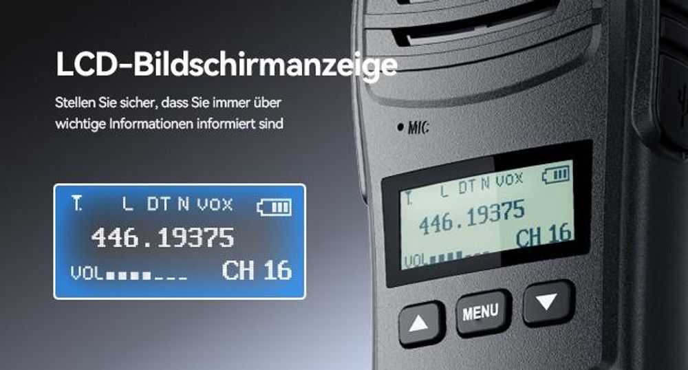 Retevis H777D Funkgeräte Professional, Walkie Talkie mit 10-Wege-Ladegerät, PMR Funkgerät LCD-Display, 1200 mAh Akku, Typ-C-Ladung, für Sicherheit