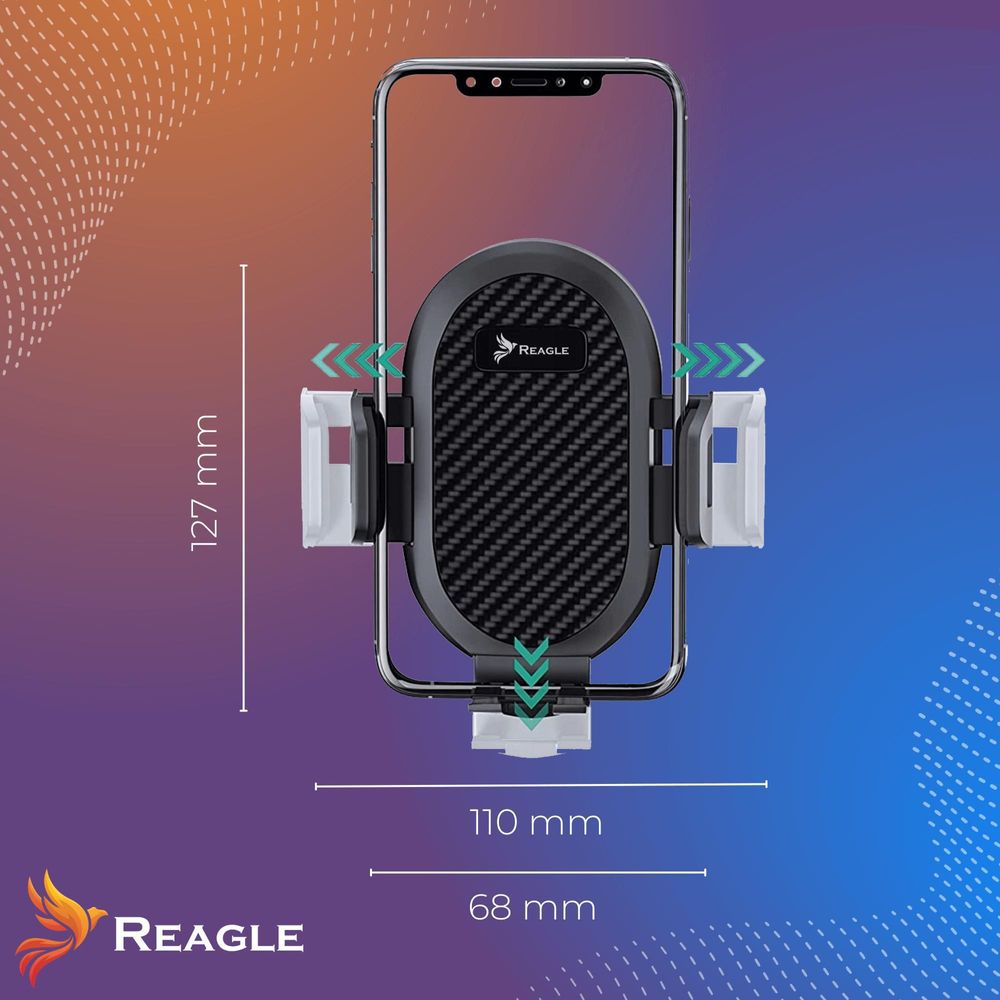 Handyhalterung Auto 360°Drehbare mit EIN-Knopf-Release KFZ für Autos Armaturenbrett & Windschutzscheibe für iPhone Galaxy und Andere Smartphone REAGLE